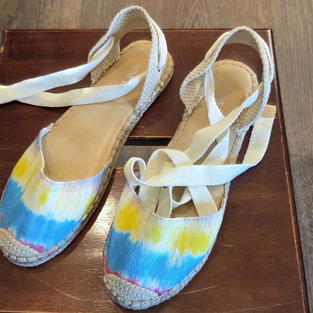 Women's Nine West Colorful Tie-Dye Espadrille Flats - Picture 4 of 12